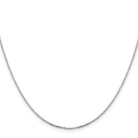 Sterling Silver .95mm Diamond-cut Forzantine Cable Chain w/4in ext.