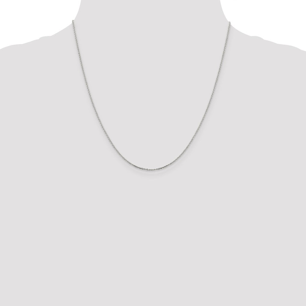 Sterling Silver .95mm Diamond-cut Forzantine Cable Chain