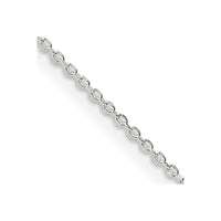 Sterling Silver .95mm Diamond-cut Forzantine Cable Chain w/4in ext.