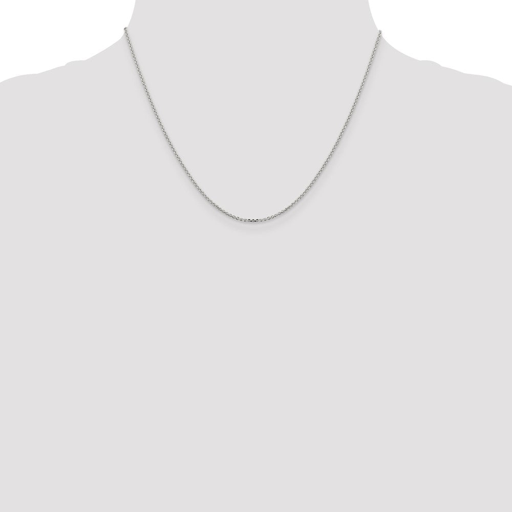 Sterling Silver 1.4mm Diamond-cut Forzantine Cable Chain