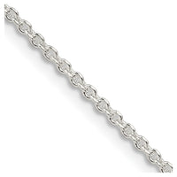 Sterling Silver 1.85mm Diamond-cut Forzantine Cable Chain