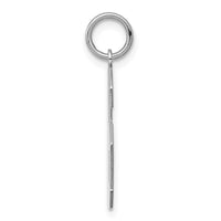 Sterling Silver/Rhodium-plated Polished Number 6 Charm