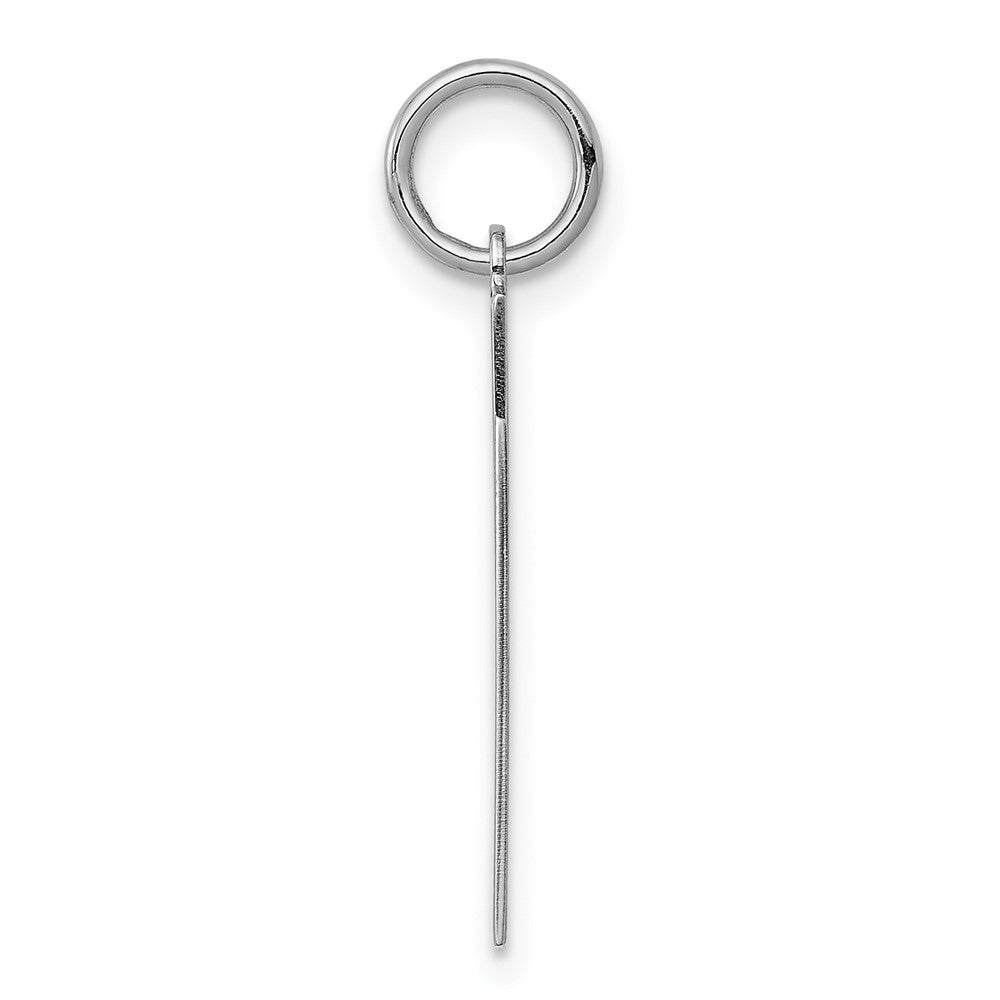 Sterling Silver/Rhodium-plated Polished Number 7 Charm