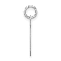 Sterling Silver/Rhodium-plated Satin Number 5 Charm