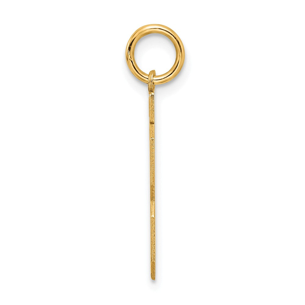 Sterling Silver/Gold-plated Satin Number 13 Charm