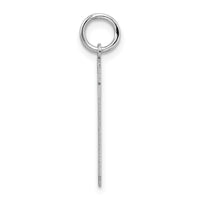 Sterling Silver/Rhodium-plated Satin Number 19 Charm