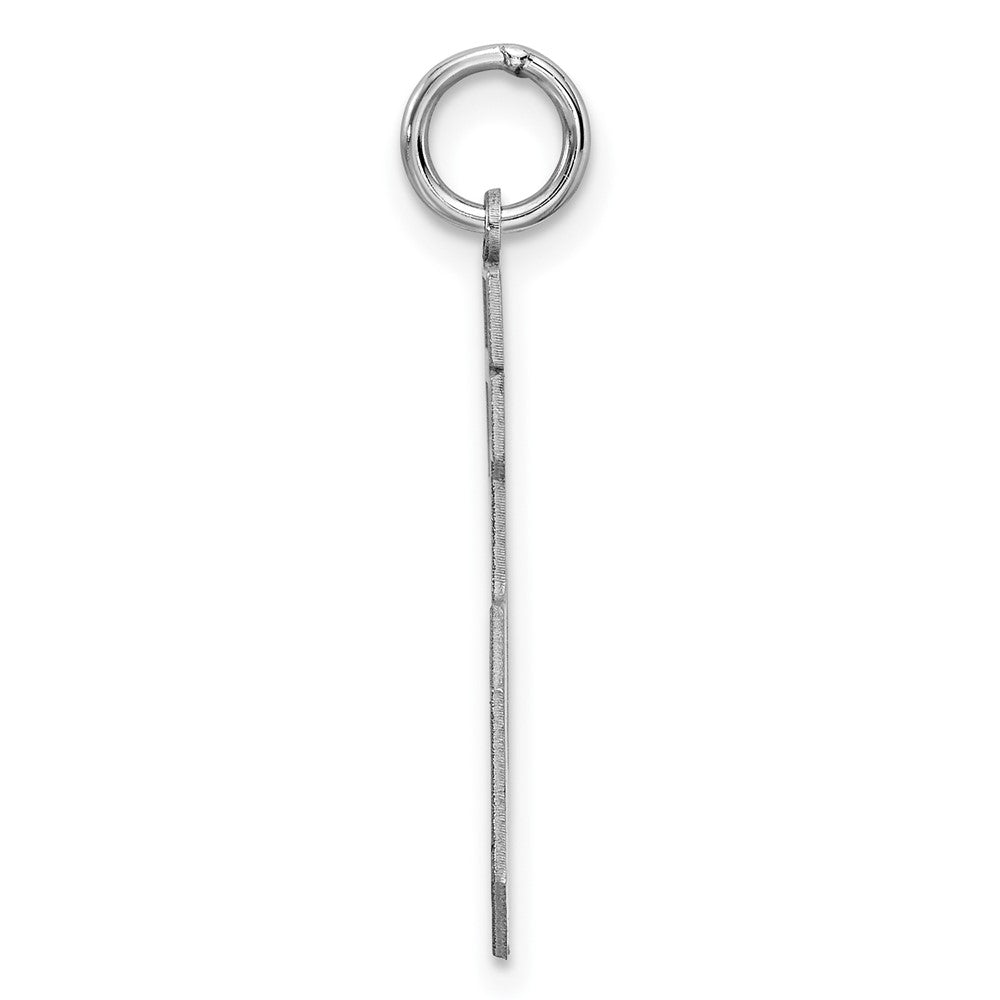 Sterling Silver/Rhodium-plated Satin Number 15 Charm