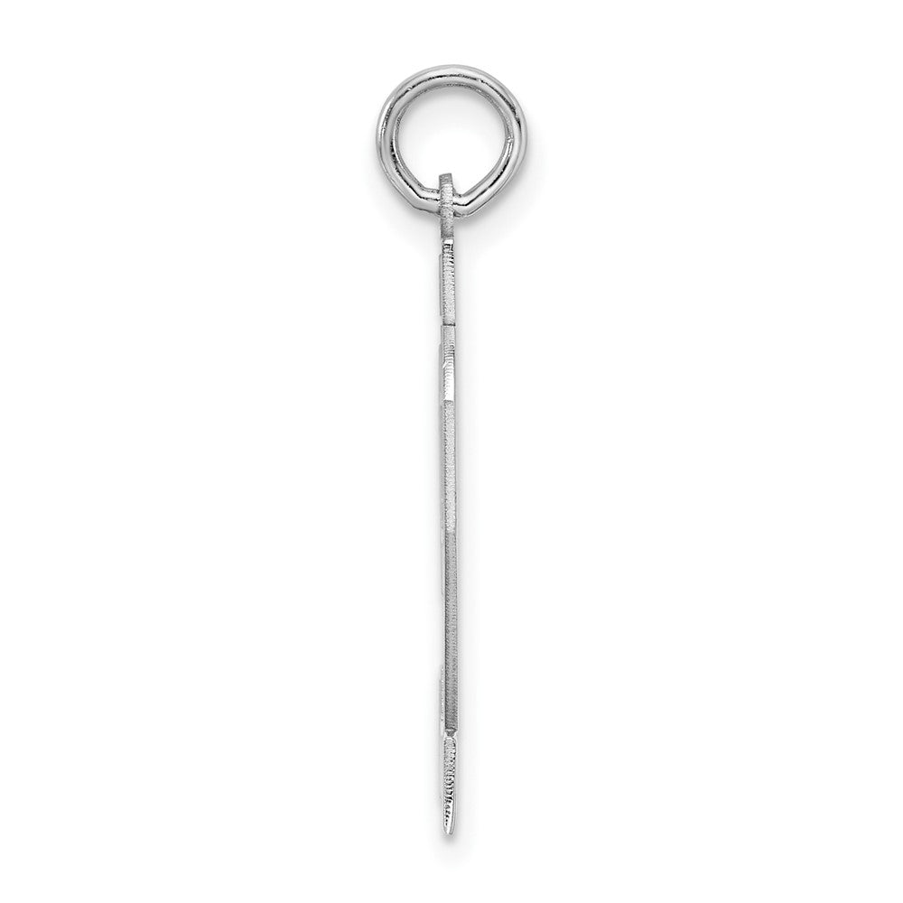 Sterling Silver/Rhodium-plated Satin Number 92 Charm