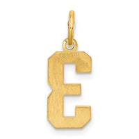 Sterling Silver/Gold-plated Satin Number 3 Charm