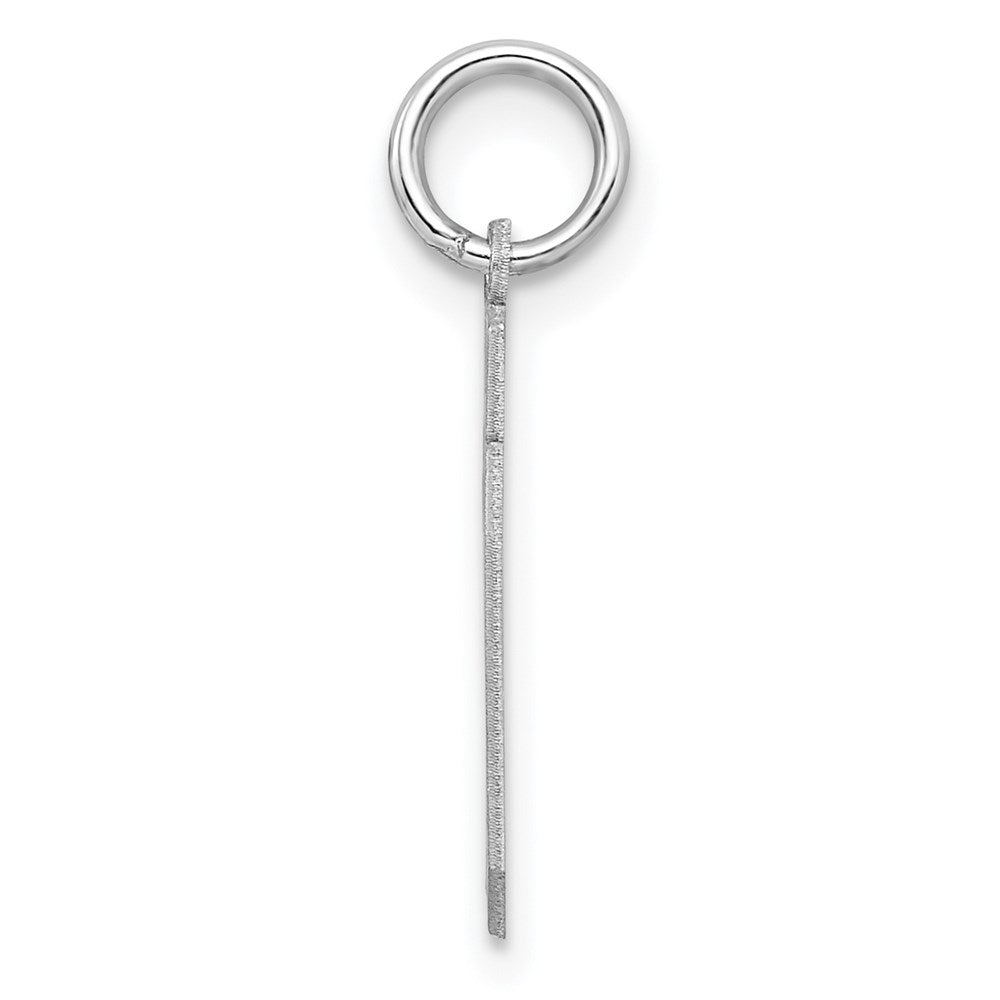 Sterling Silver/Rhodium-plated Satin Number 30 Charm
