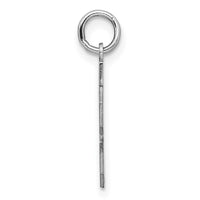 Sterling Silver/Rhodium-plated Satin Number 38 Charm