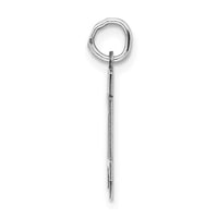 Sterling Silver/Rhodium-plated Satin Number 74 Charm
