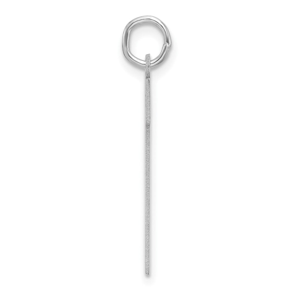Sterling Silver/Rhodium-plated Polished Number 1 Charm