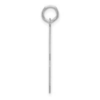 Sterling Silver/Rhodium-plated Polished Number 3 Charm