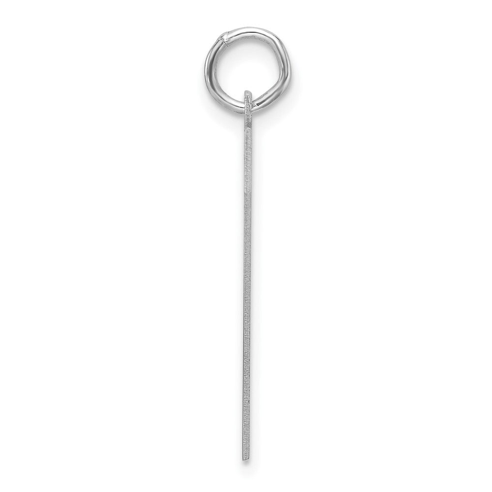 Sterling Silver/Rhodium-plated Polished Number 7 Charm