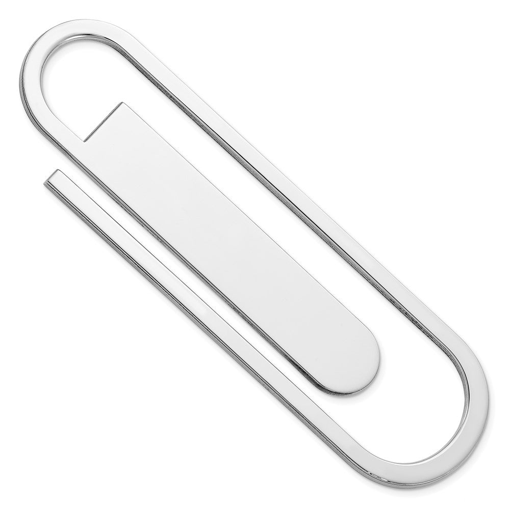 Sterling Silver Rhodium-plated Bookmark / Money Clip
