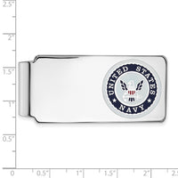 Sterling Silver Rhodium-plated U.S. Navy Money Clip