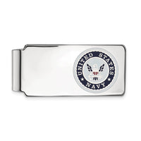 Sterling Silver Rhodium-plated U.S. Navy Money Clip