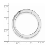 Sterling Silver Rhodium-plated Medium Key Ring
