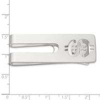 Sterling Silver Rhodium-plated Polished Cut Out Dollar Sign Money Clip