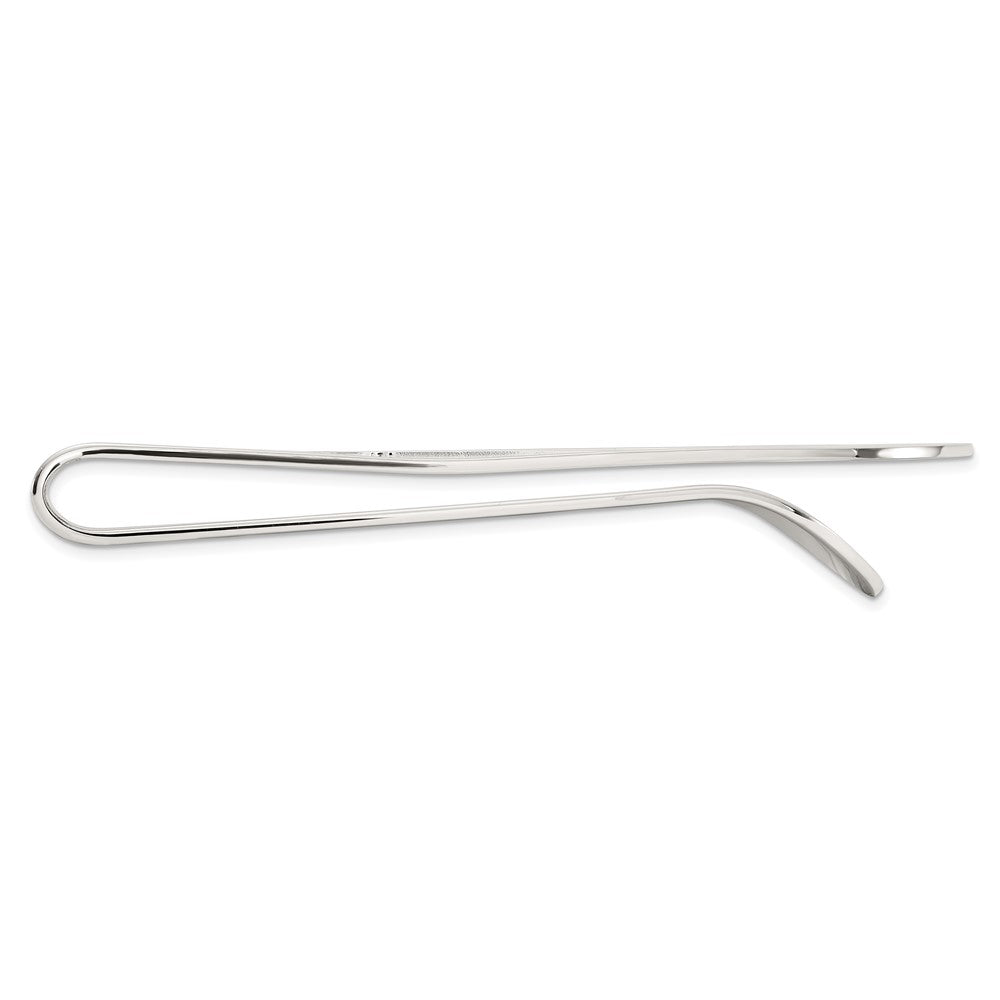 Sterling Silver Rhodium-plated Polished Money Clip