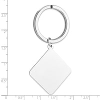 Sterling Silver Rhodium-plated Key Chain