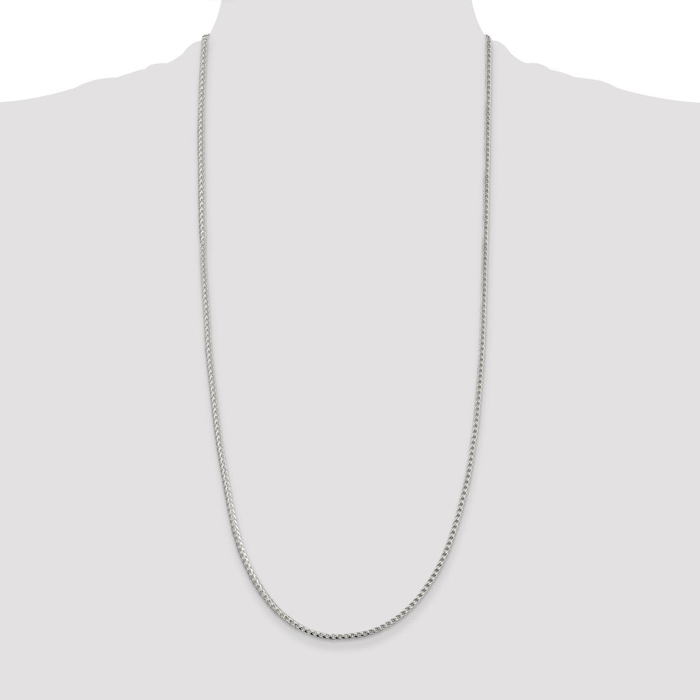 Sterling Silver 2.55mm D/C Square Franco Chain