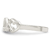 Sterling Silver D/C Heart Ring