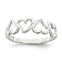 Sterling Silver D/C Heart Ring