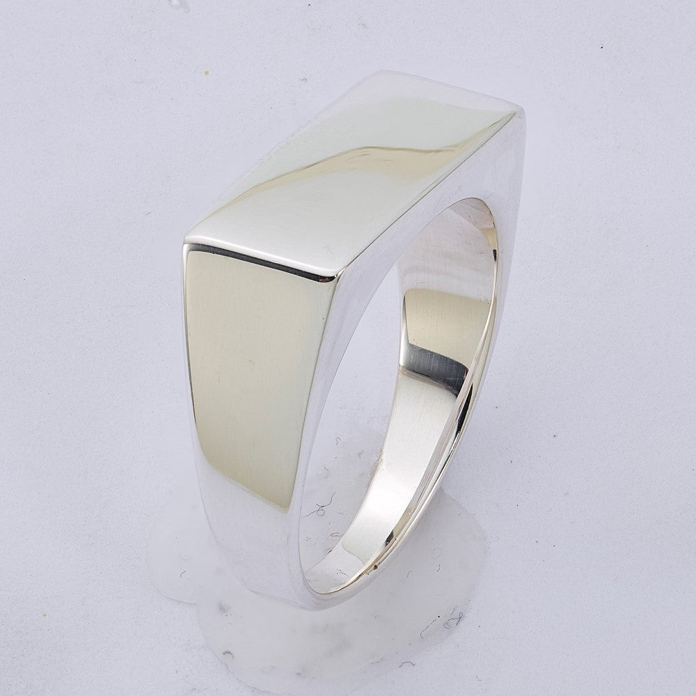 Sterling Silver 9x19mm Closed Back Signet Ring