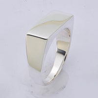 Sterling Silver 9x19mm Closed Back Signet Ring
