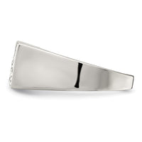 Sterling Silver Rhodium-plated Men's CZ Ring
