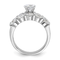 Sterling Silver Rhodium-plated 2-Piece CZ Wedding Set Ring