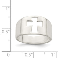 Sterling Silver Cross Cutout Ring