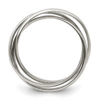 Sterling Silver Triple Intertwining Ring