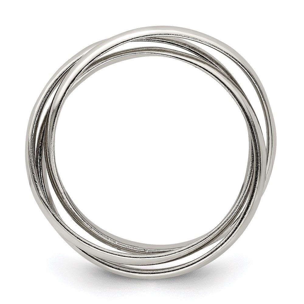Sterling Silver Triple Intertwining Ring