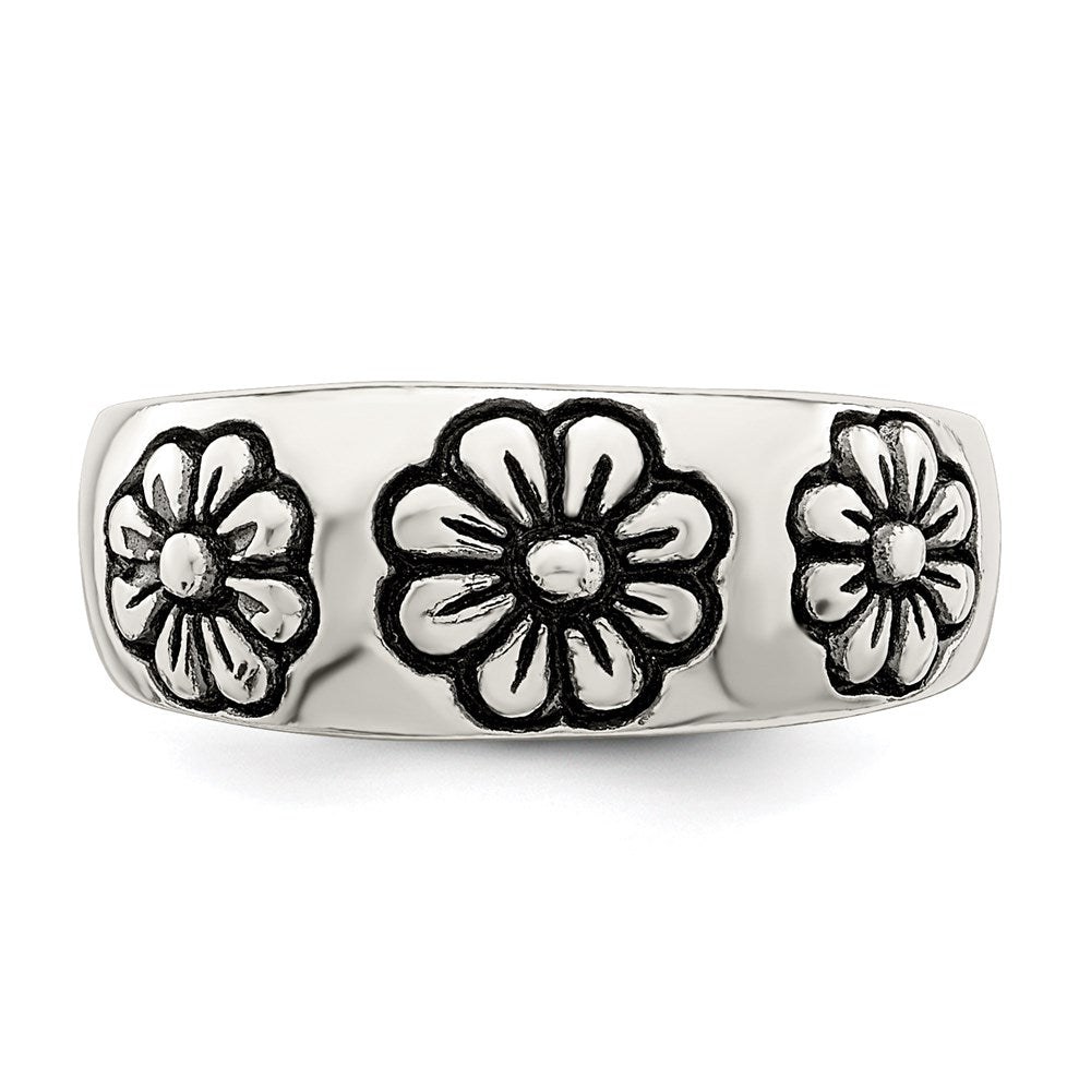 Sterling Silver Antiqued Toe Ring