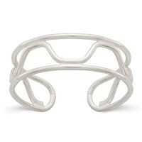 Sterling Silver Wave Toe Ring