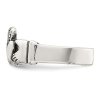 Sterling Silver Antiqued Claddagh Ring