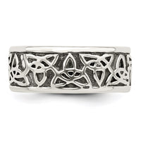 Sterling Silver Antiqued Celtic Knot Ring