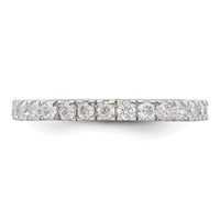 Sterling Silver Rhodium-plated CZ Ring