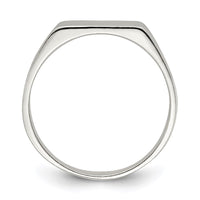 Sterling Silver 9x11mm Solid Back Signet Ring