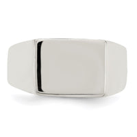 Sterling Silver 9x11mm Solid Back Signet Ring