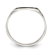 Sterling Silver 11x14mm Solid Back Signet Ring