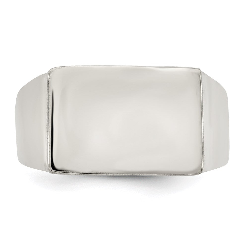 Sterling Silver 19x16mm Closed Back Signet Ring