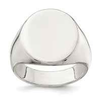 Sterling Silver 19x16mm Closed Back Signet Ring