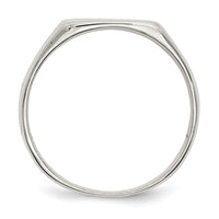 Sterling Silver 11x12mm Closed Back Signet Ring