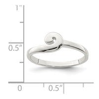 Sterling Silver Polished Swirl Ring