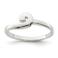 Sterling Silver Polished Swirl Ring
