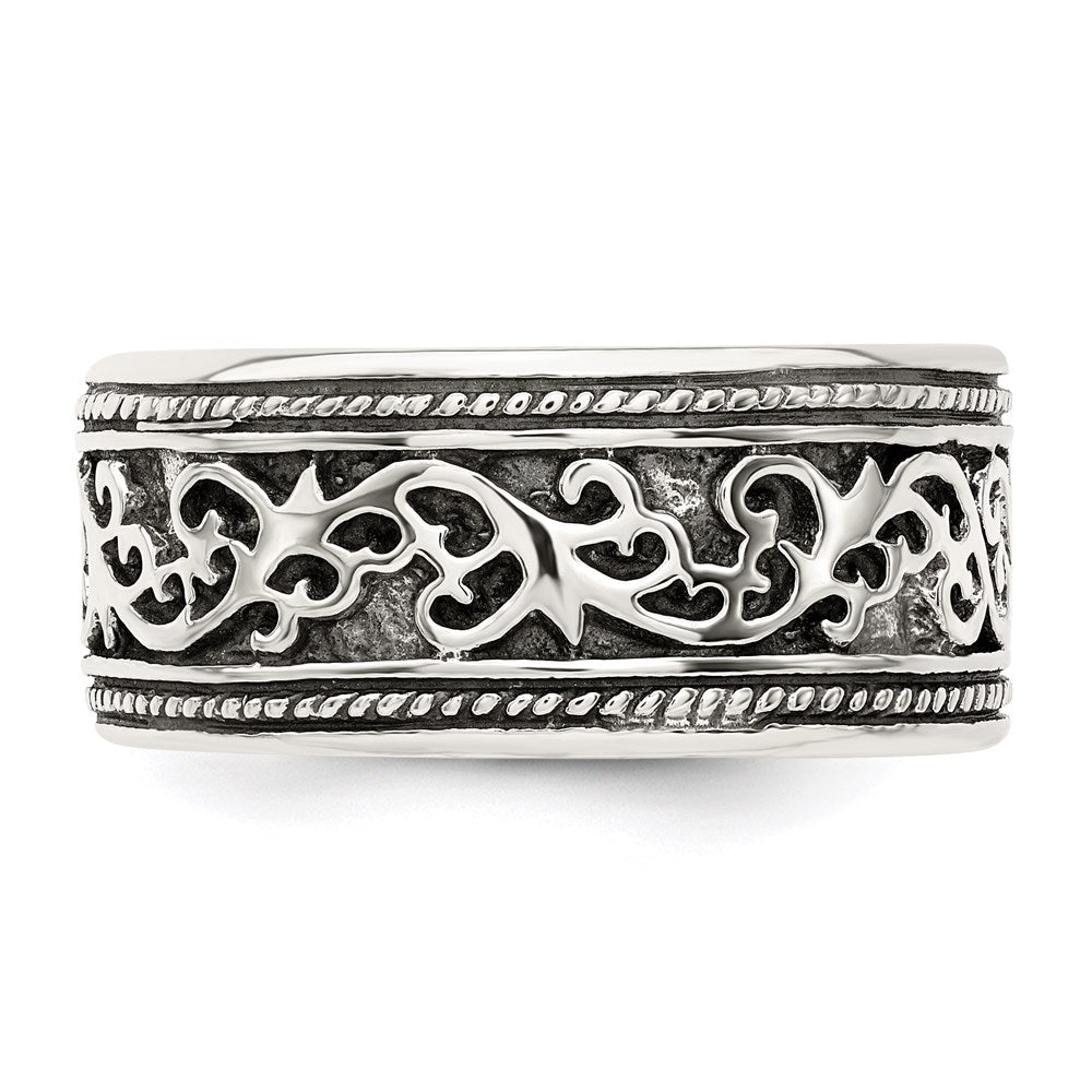 Sterling Silver Antiqued Band